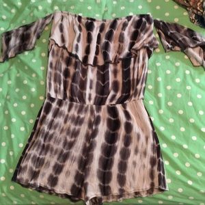 Tie Dye Off the Shoulder Romper